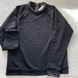 JCrew sweatshirt with plaid detailing - Perfect for the season!